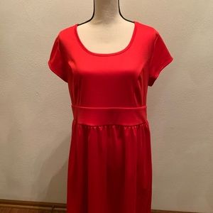 Lady in red ...with red lace back dress